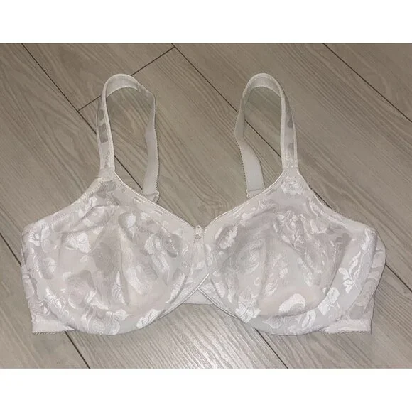 Wacoal 85567 Awareness Full Figure Seamless Bra Floral UW Womens 38D Ivory - Picture 2 of 6